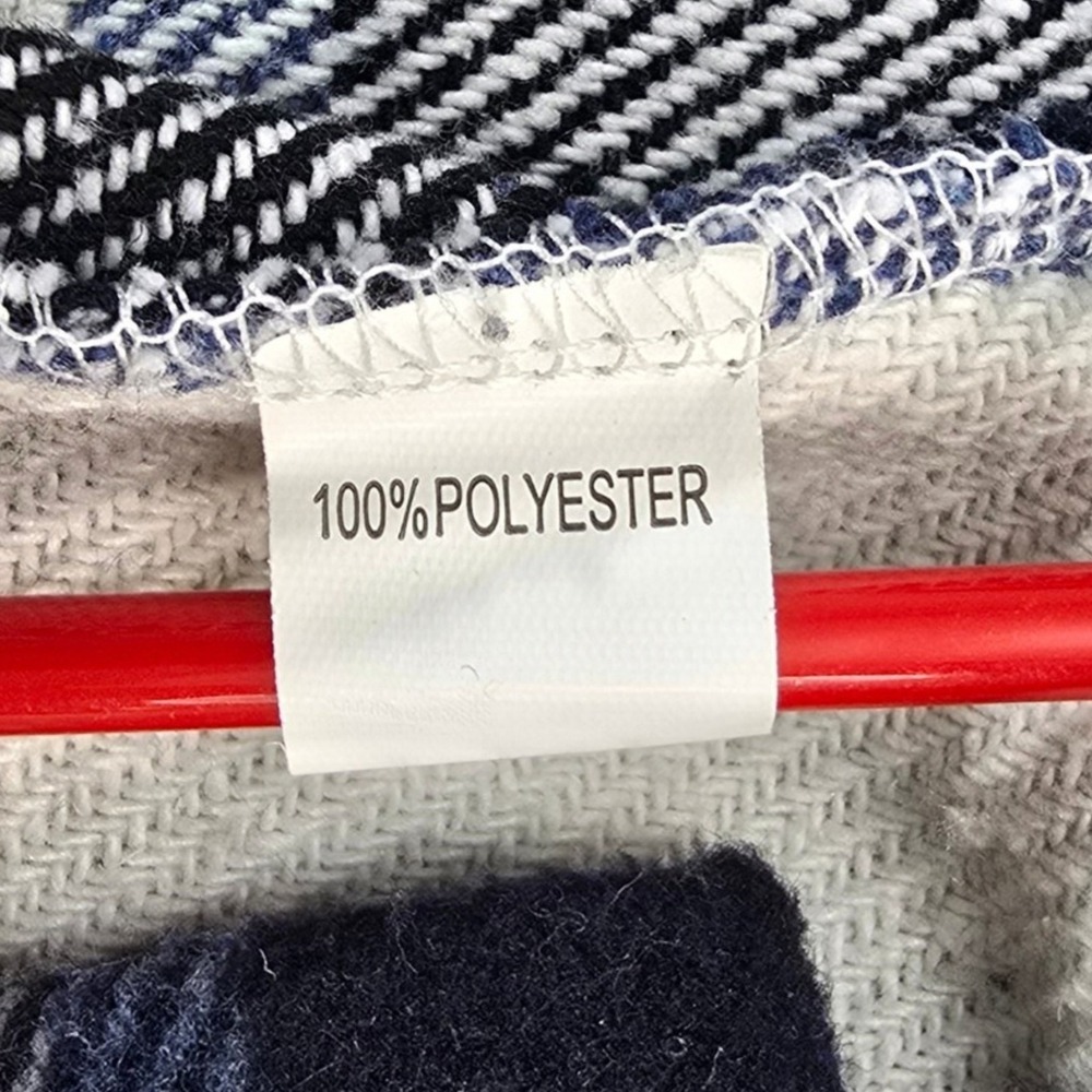 Unbranded Plaid Shacket Women XL Blue White Polyester Flannel Button Crop - Picture 6 of 10